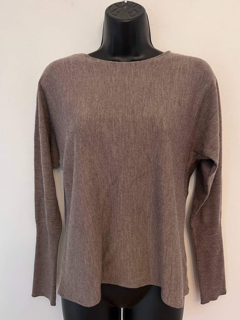 Max Studio Extra Fine Merino Wool Dolman Sleeve Sweater, Size Medium
